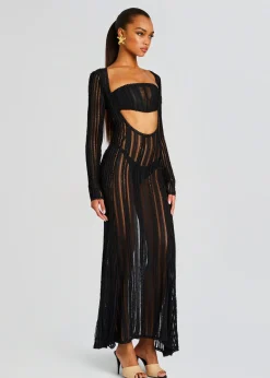 Retrofete Saley Long Dress Black Sham Online