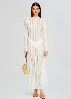 Retrofete Saley Long Dress Natural White Hot