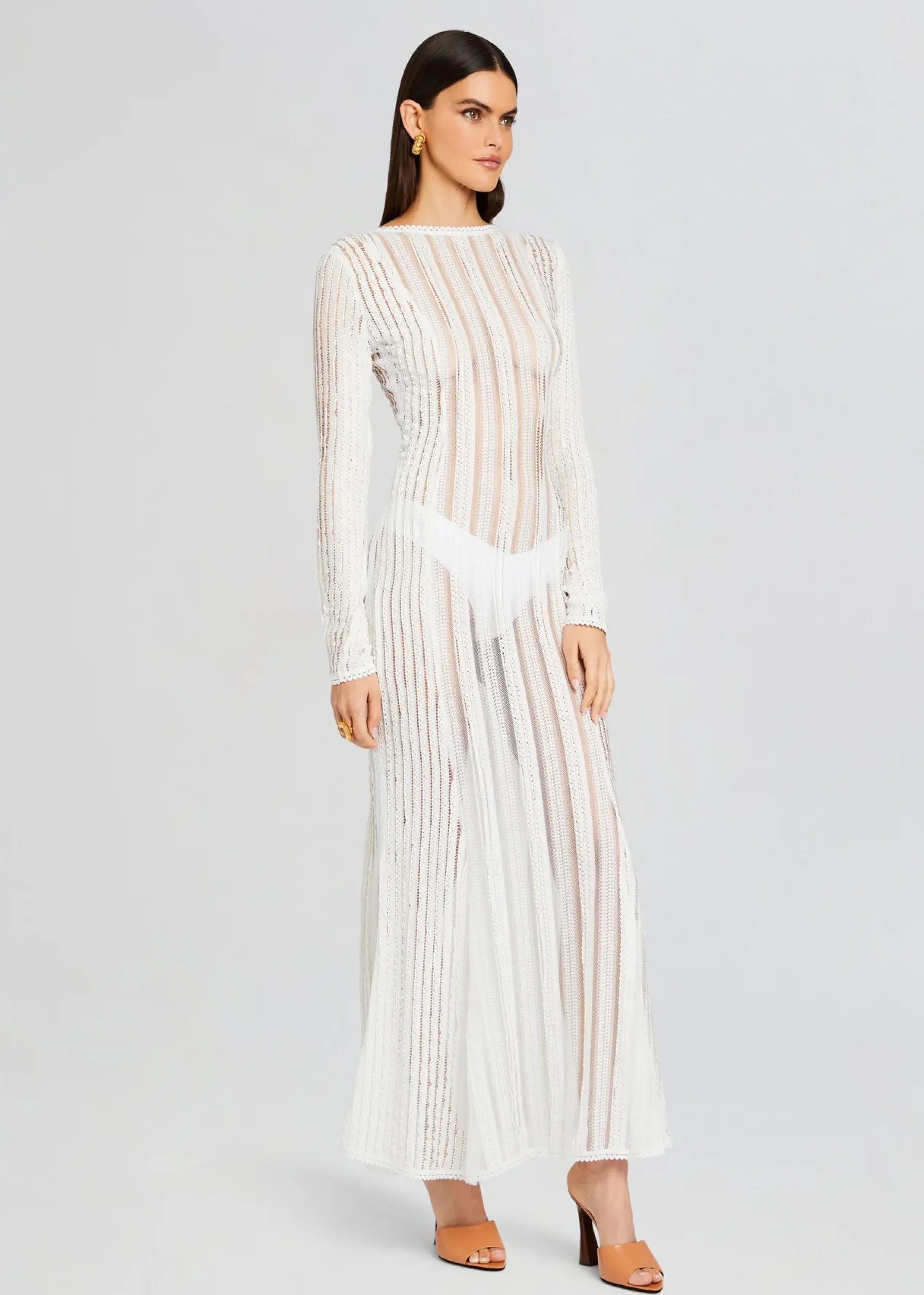 Retrofete Saley Long Dress Natural White Hot