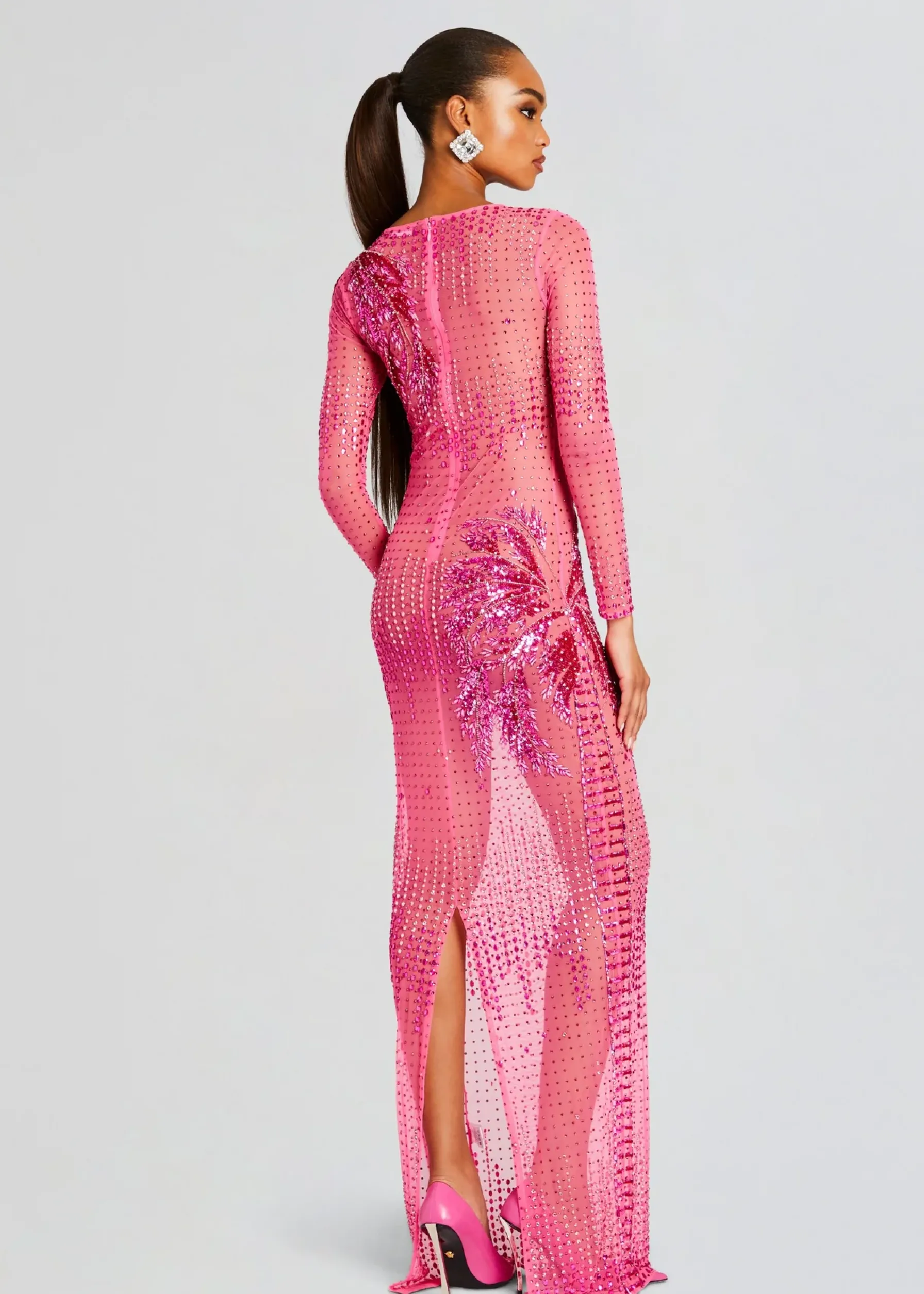 Retrofete Sammy Embellished Dress Ultra Pink New