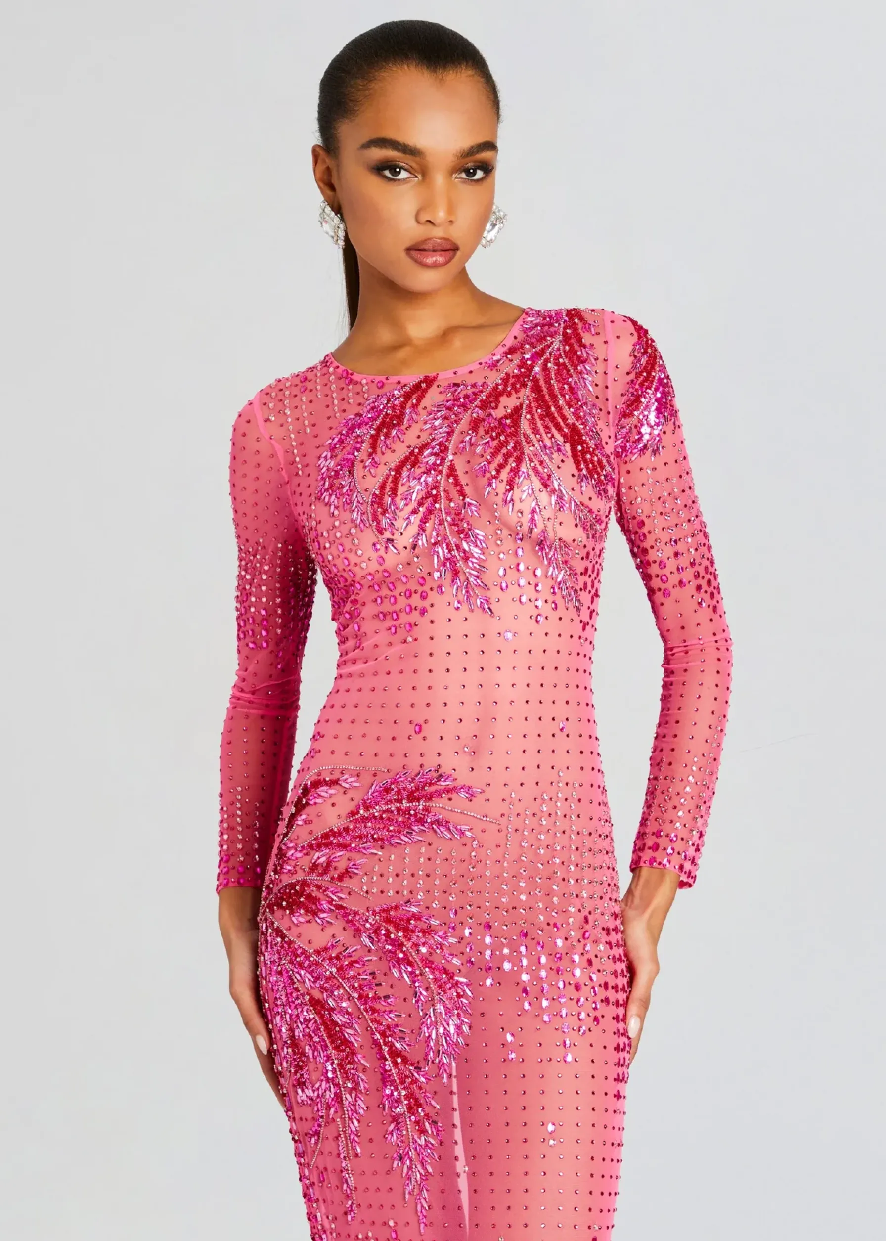 Retrofete Sammy Embellished Dress Ultra Pink New