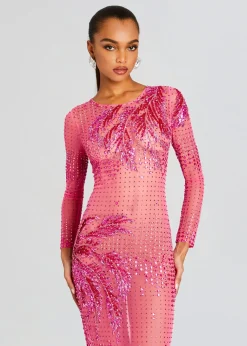 Retrofete Sammy Embellished Dress Ultra Pink Store