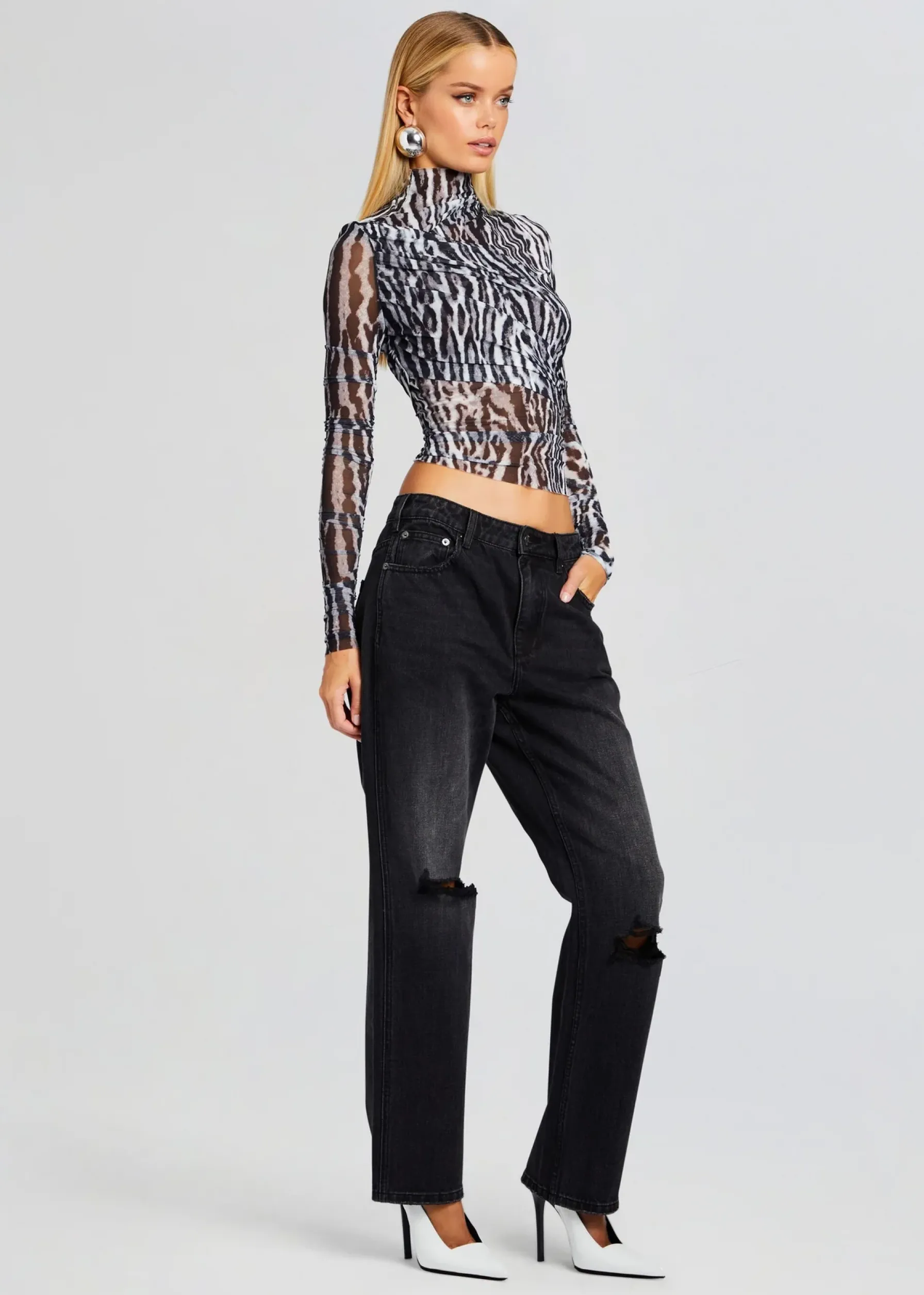 Retrofete Sana Top Grey Ocelot Hot