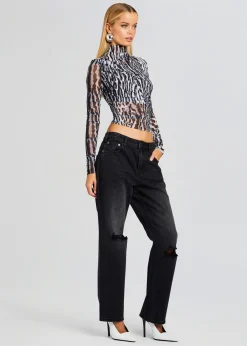 Retrofete Sana Top Grey Ocelot Outlet