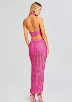 Retrofete Sandy Crochet Skirt Malibu Pink Discount