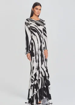 Retrofete Sara Dress Zebra Ink Outlet