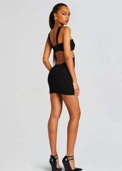 Retrofete Scarlett Mini Cut Out Dress Black Cheap