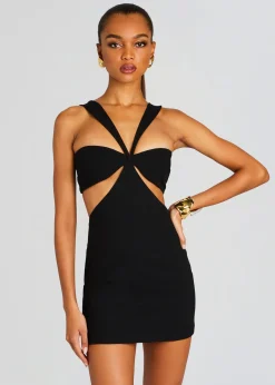 Retrofete Scarlett Mini Cut Out Dress Black Shop