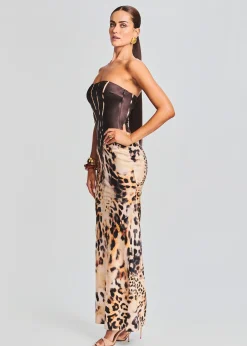 Retrofete Shayna Silk Dress Vintage Cheetah Fashion