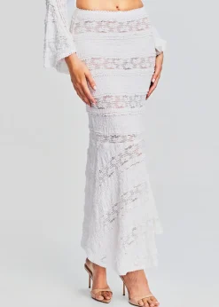 Retrofete Shir Long Skirt White Sa Punta Fashion