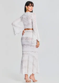 Retrofete Shir Long Skirt White Sa Punta Fashion