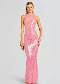 Retrofete Shivonne Sequin Lace Dress Paradise Pink Shop