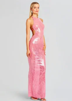 Retrofete Shivonne Sequin Lace Dress Paradise Pink Sale