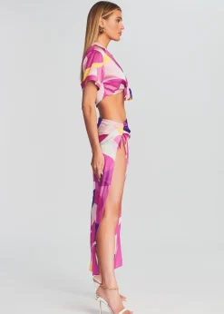 Retrofete Siena Silk Top Pink Geo Online