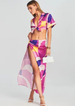 Retrofete Siena Silk Top Pink Geo Online
