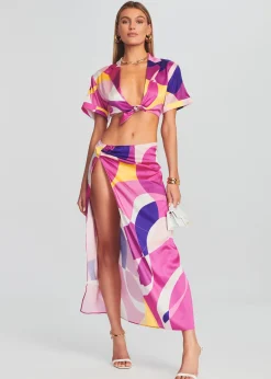 Retrofete Siena Silk Top Pink Geo Sale