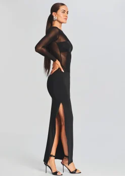 Retrofete Silver Maxi Dress Black Fashion