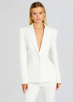 Retrofete Sloan Structured Blazer White Cheap