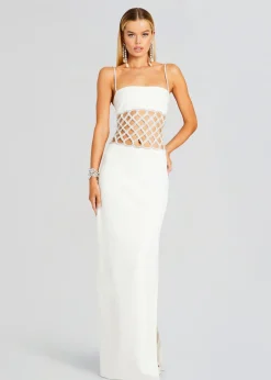 Retrofete Solene Dress White/Crystal Shop