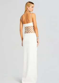 Retrofete Solene Dress White/Crystal Best Sale