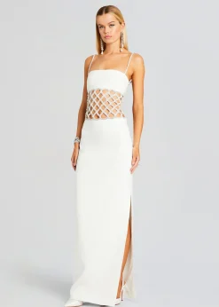 Retrofete Solene Dress White/Crystal Best