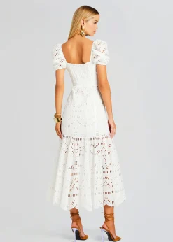 Retrofete Spiana Long Dress White Samoa Best Sale
