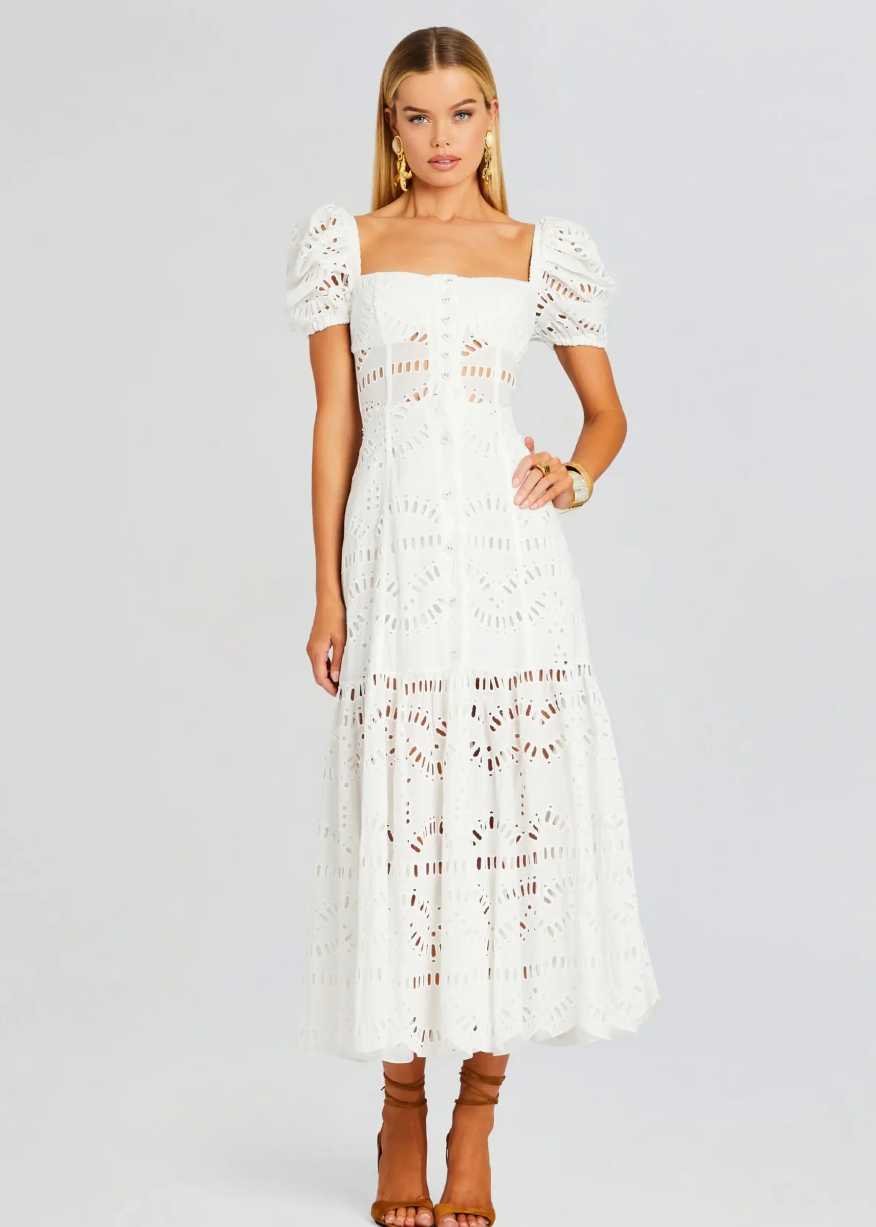 Retrofete Spiana Long Dress White Samoa Fashion