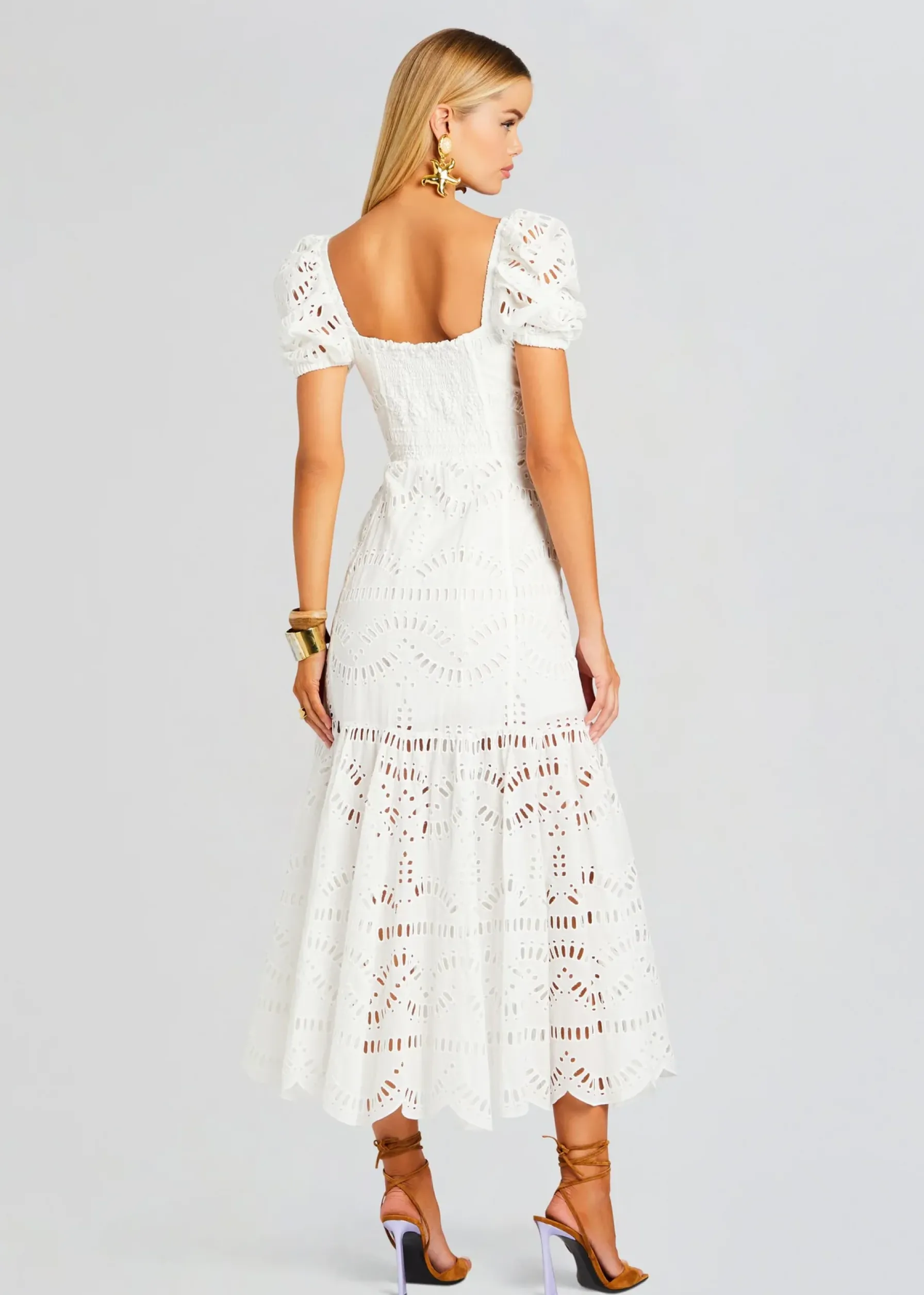 Retrofete Spiana Long Dress White Samoa Sale