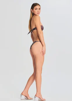 Retrofete St. Tropez Bikini Bottom Purple Paisley Print Best Sale