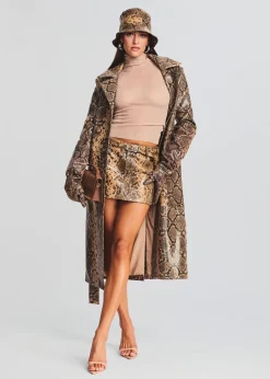 Retrofete Steffan Leather Coat Tannin Snake Shop