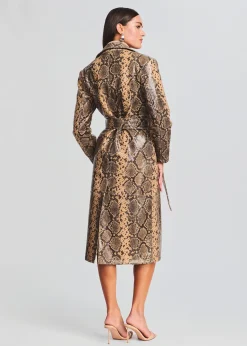 Retrofete Steffan Leather Coat Tannin Snake Shop
