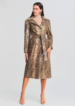 Retrofete Steffan Leather Coat Tannin Snake Clearance