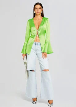 Retrofete Svea Blouse Fresh Lime Discount