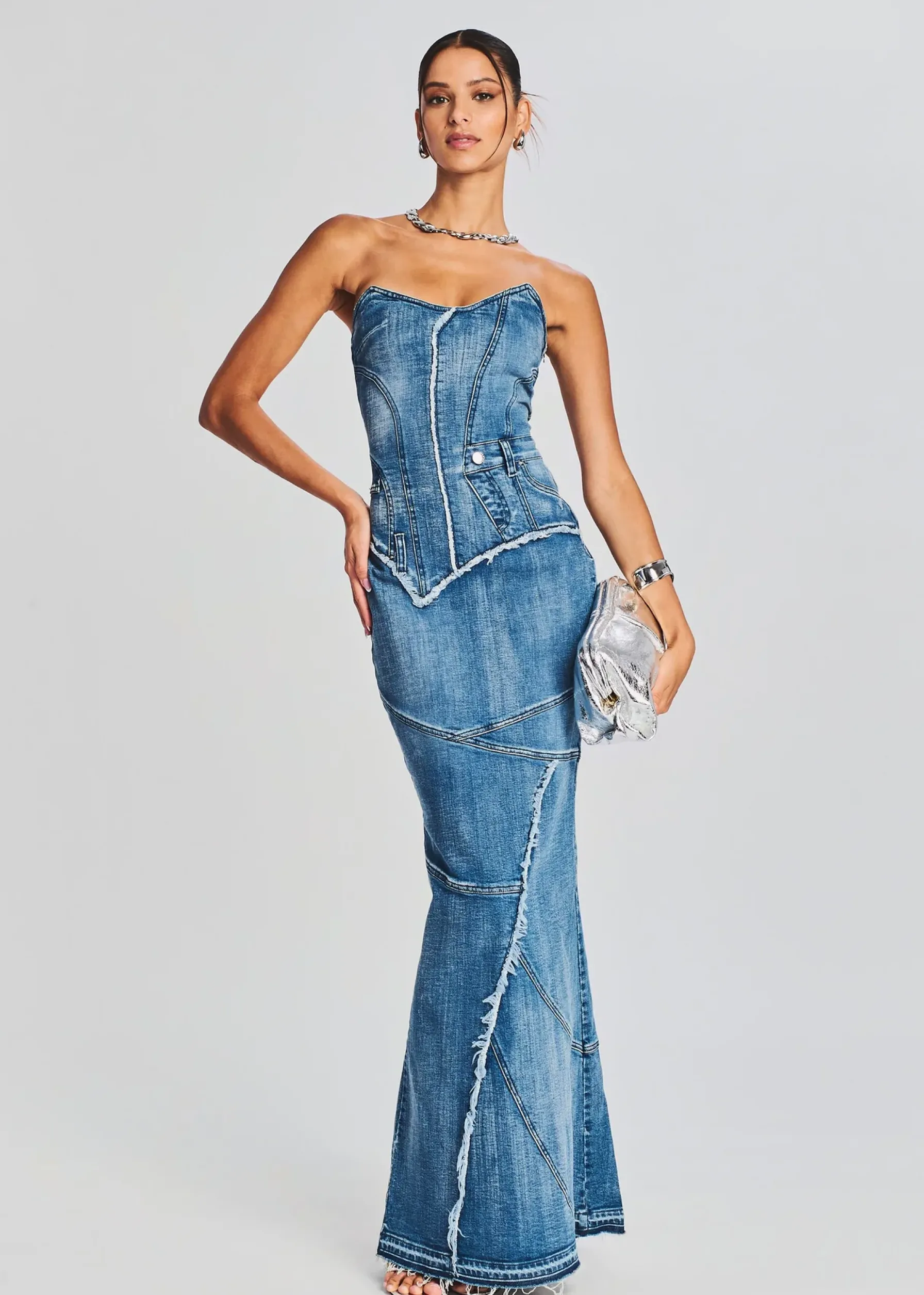 Retrofete Tamara Denim Dress Sea New