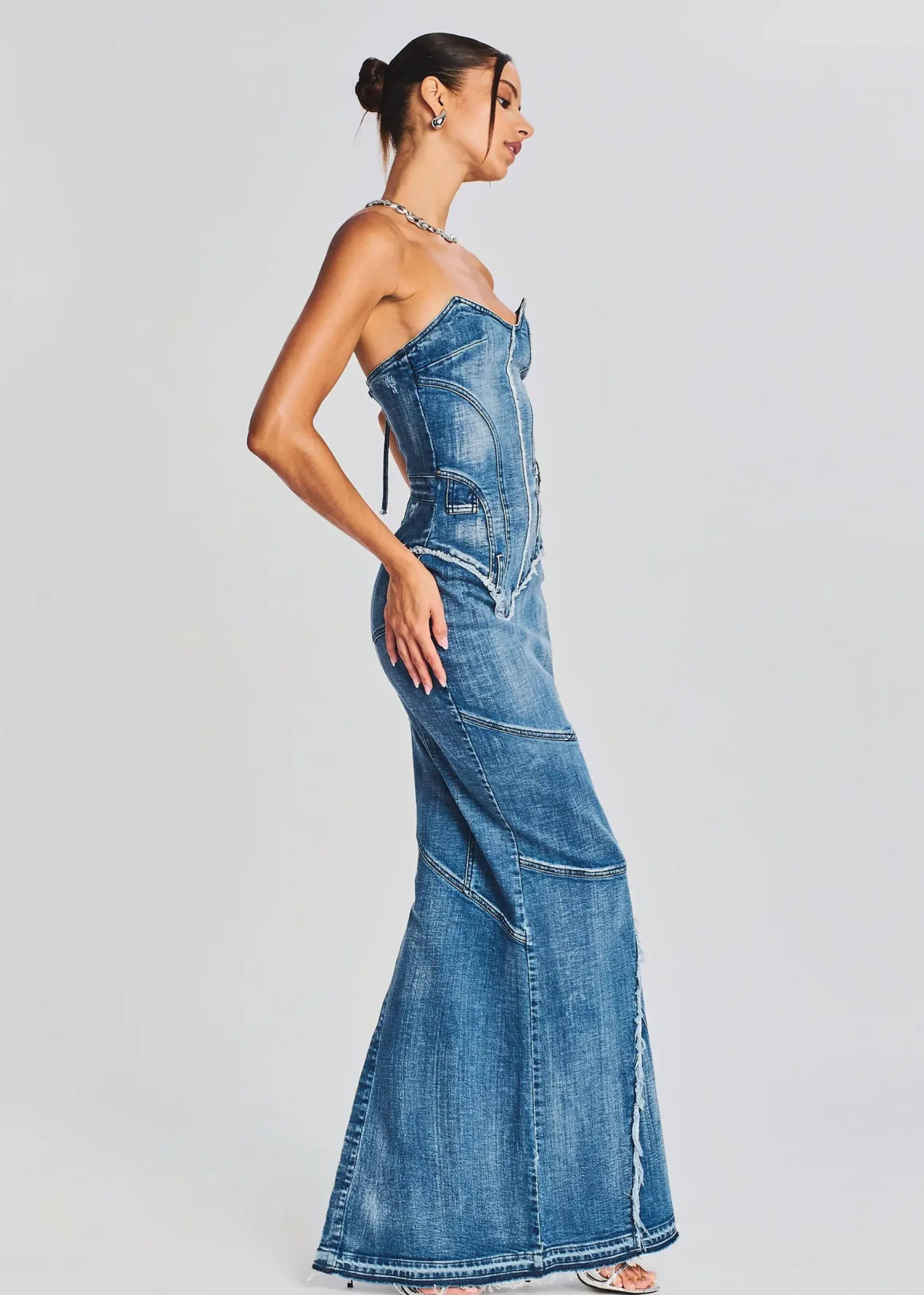 Retrofete Tamara Denim Dress Sea New
