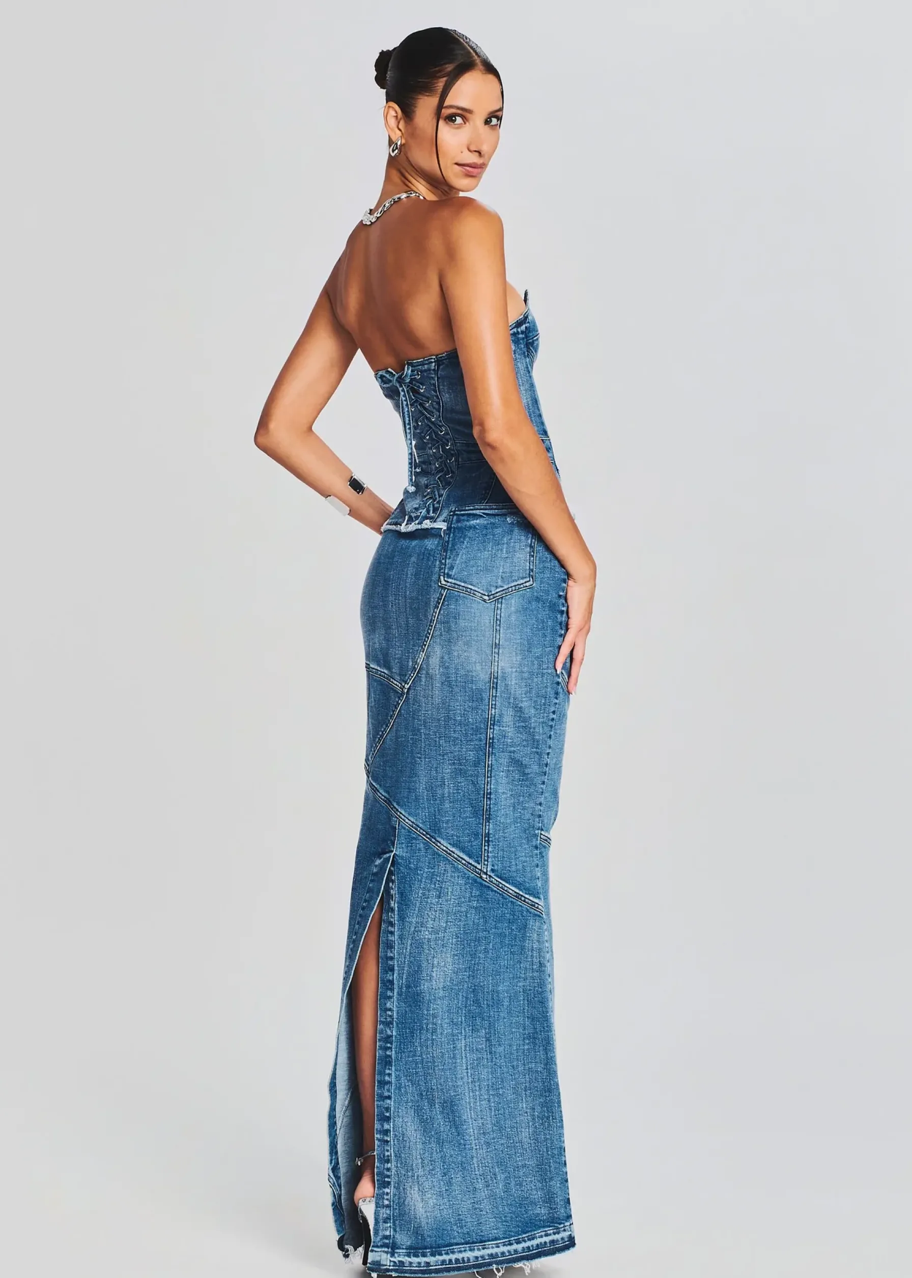 Retrofete Tamara Denim Dress Sea New