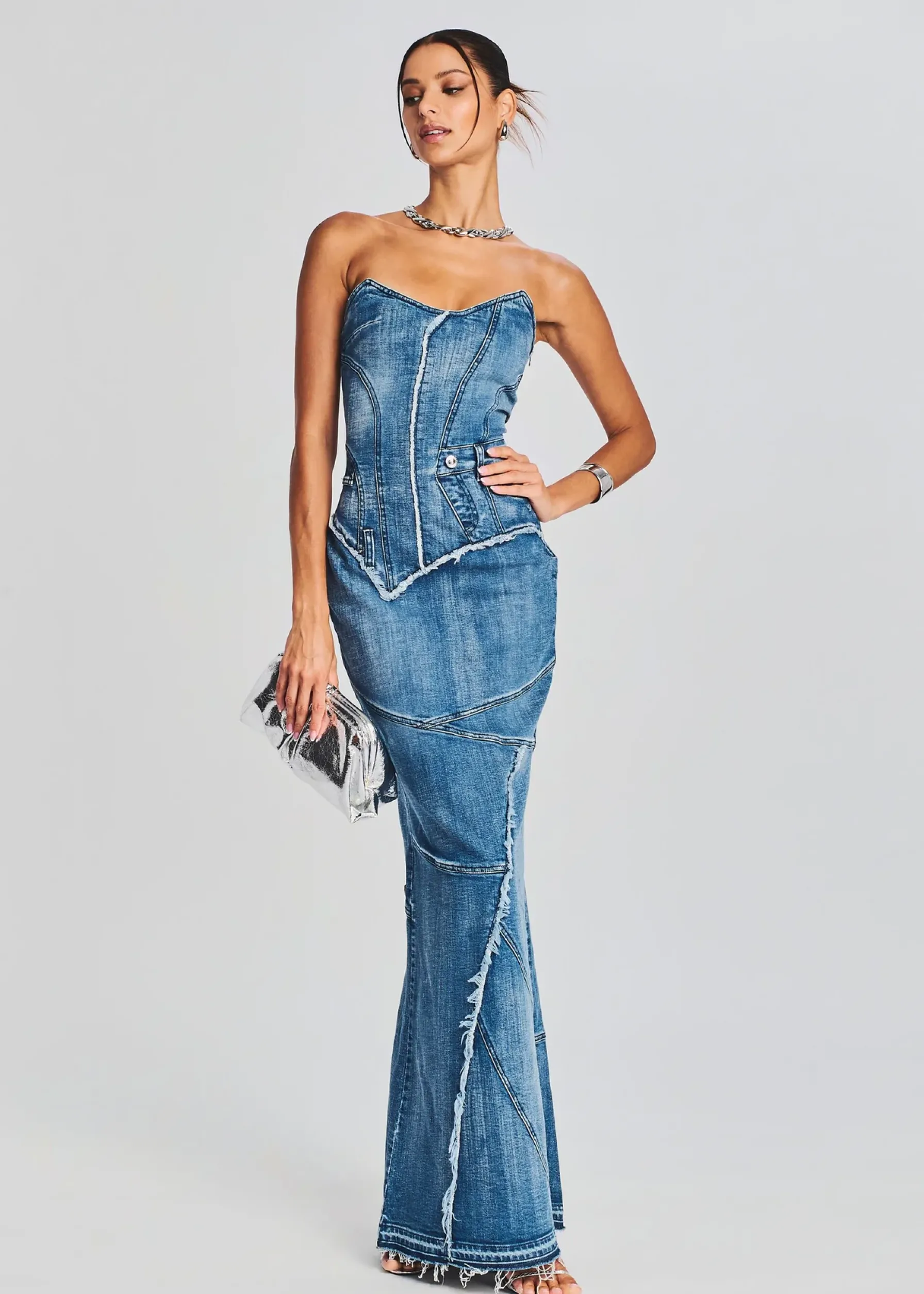 Retrofete Tamara Denim Dress Sea New