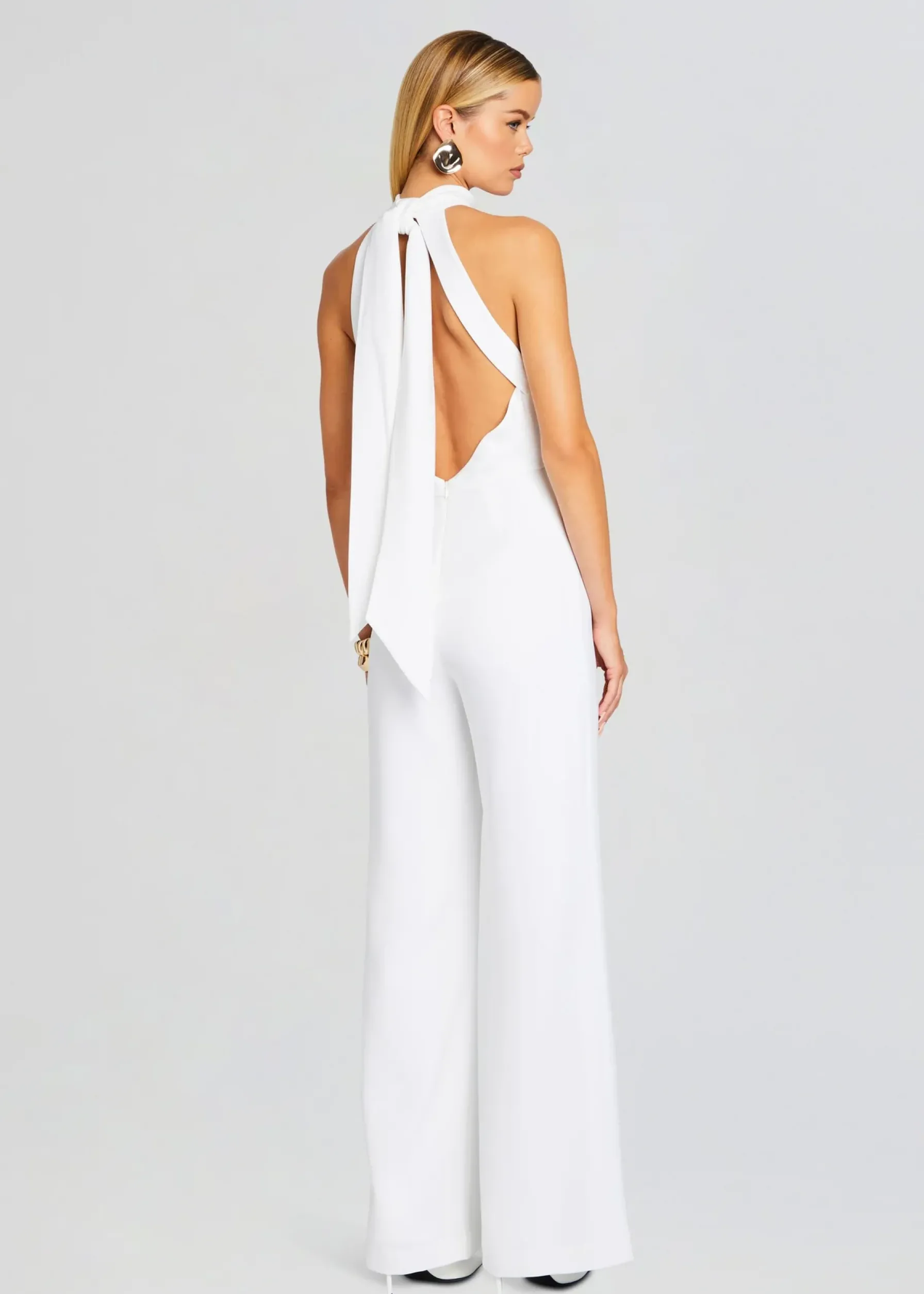 Retrofete Taylor Tie Back Jumpsuit White Cheap