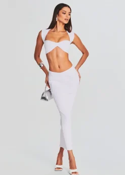 Retrofete Tempo Bandage Knit Dress White Store