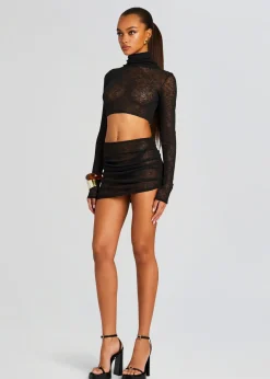 Retrofete Tracy Mini Skirt Black Cheap