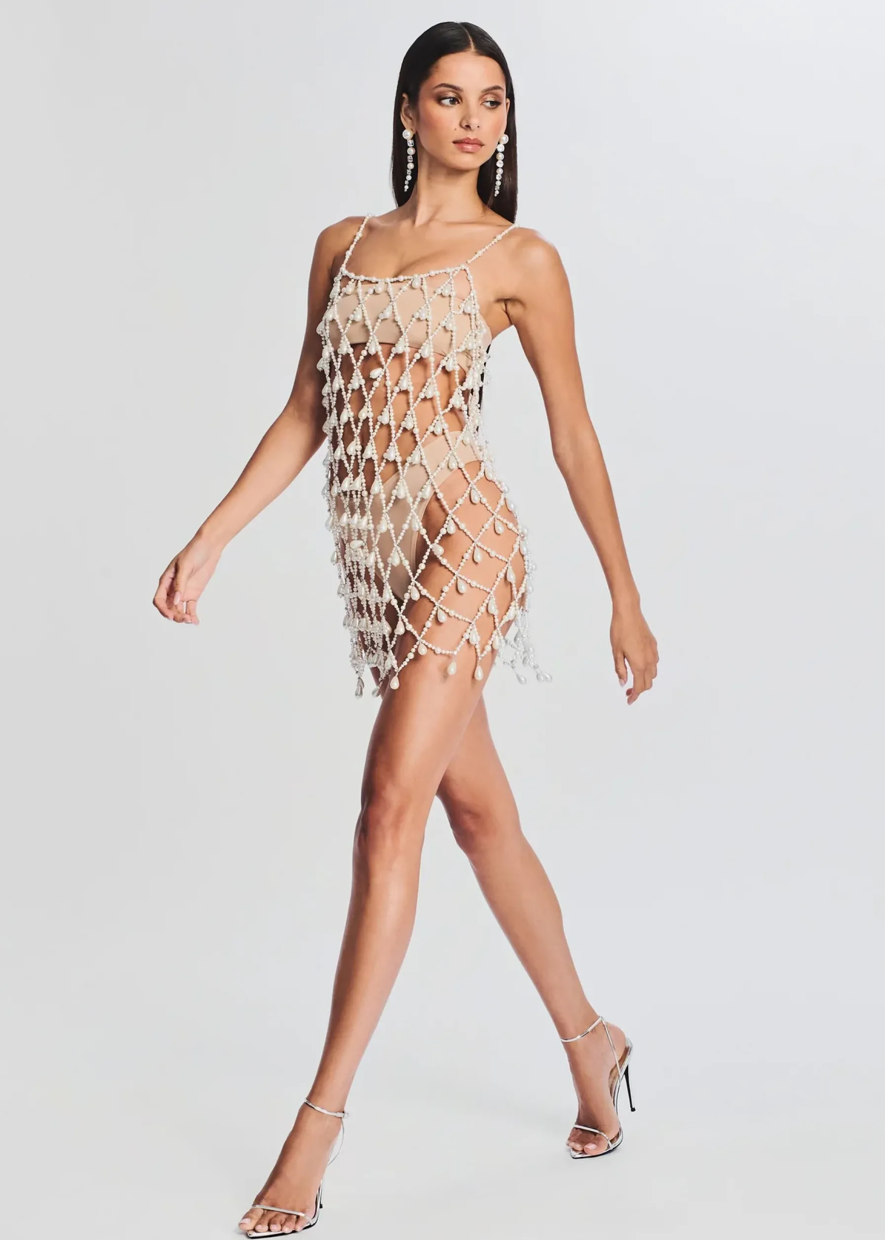 Retrofete Tulum Pearl Dress White New
