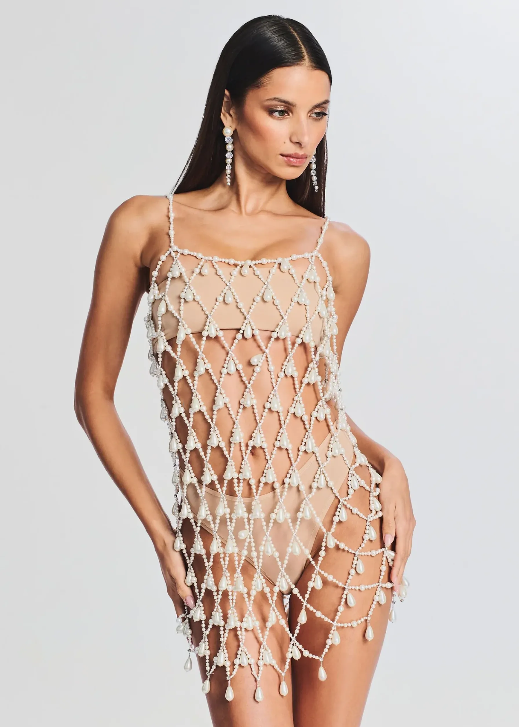 Retrofete Tulum Pearl Dress White New