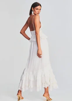 Retrofete Tyra Long Dress White Cheap