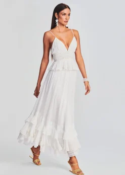 Retrofete Tyra Long Dress White Shop