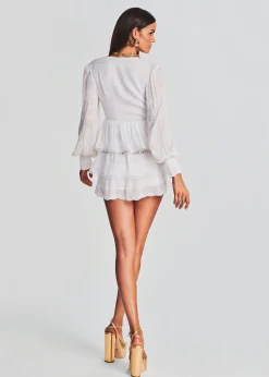 Retrofete Veda Quilted Short Dress Off White Online