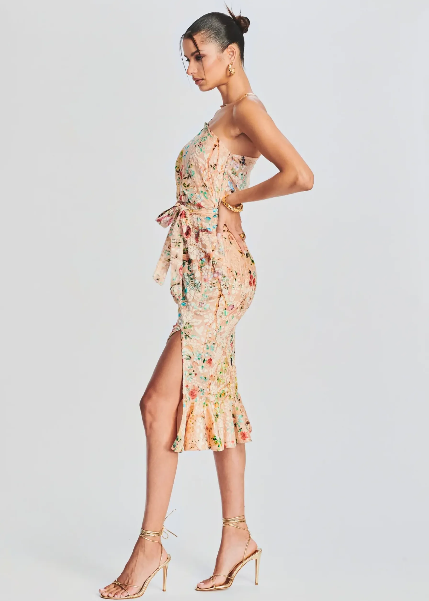Retrofete Veena Long Dress Nude Online