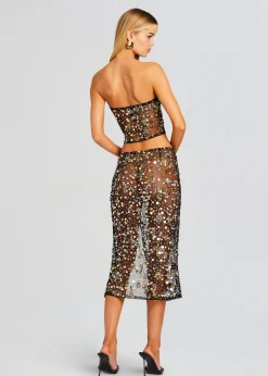 Retrofete Venus Embellished Top Black/Gold Store