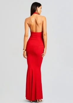 Retrofete Verona Bandage Knit Dress Red Discount