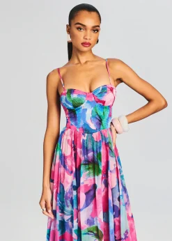 Retrofete Vesa Corset Long Dress Multicolor Best Sale