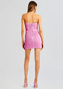 Retrofete Vianne Embellished Leather Dress Begonia Pink Best Sale